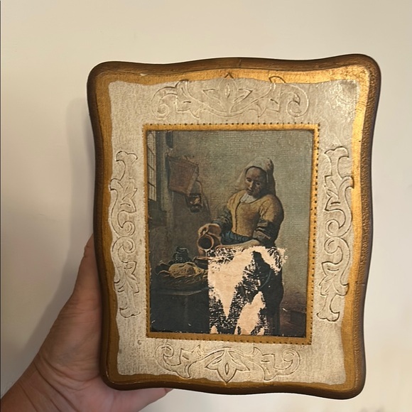 Vintage Gilded Gold Gunther Mele "Milk Maid" Jewelry Box - Picture 1 of 8